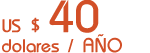 US $ 40/año
