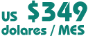 US $ 349/ dólares al año 